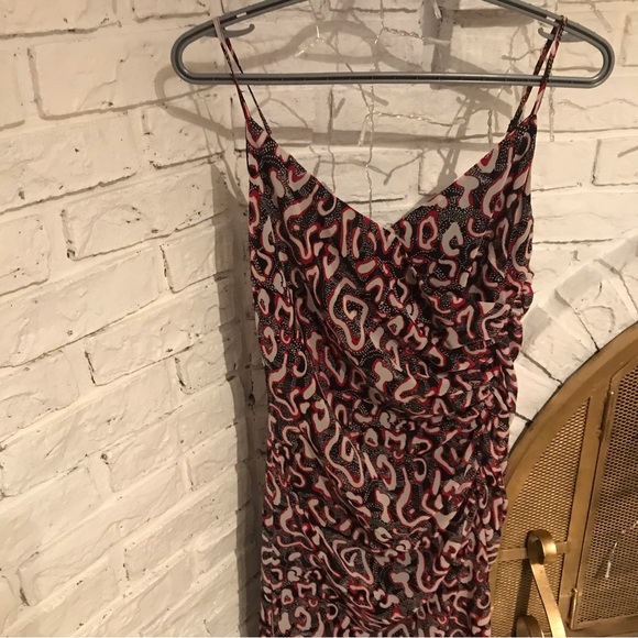 NWT Rebecca Minkoff Kinsley Ruched Mini Dress in Black and Red Size 4 - Picture 6 of 14